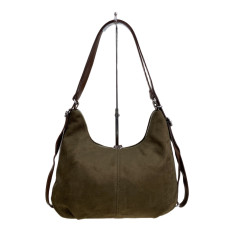 На фото 2 - Женская сумка из искусственной замши, цвет зеленый На фото 2 - Женская сумка из искусственной замши, цвет зеленый