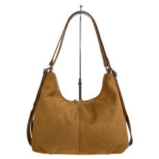 На фото 2 - Женская сумка из искусственной замши, цвет коричнево-рыжий На фото 2 - Женская сумка из искусственной замши, цвет коричнево-рыжий