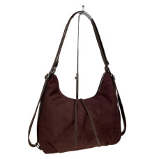 На фото 1 - Женская сумка из искусственной замши, цвет шоколад На фото 1 - Женская сумка из искусственной замши, цвет шоколад