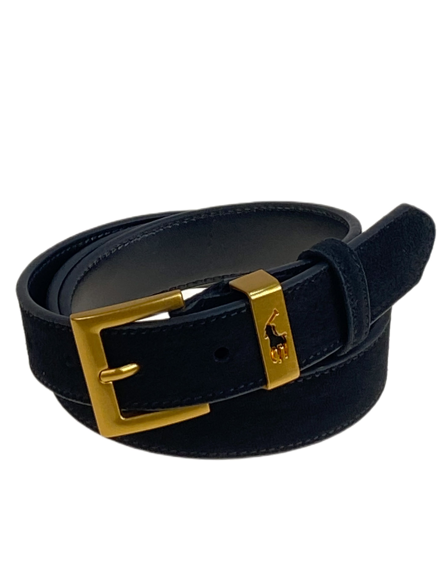 На фото 1 - Ремень женский из натуральной замши, цвет черный