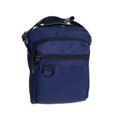 На фото 1 - Сумка мужская  текстильная, цвет  синий