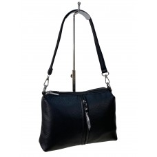 На фото 1 - Женская сумка из искусственной кожи цвет черный