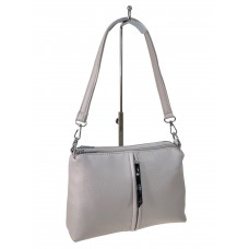 На фото 1 - Женская сумка из искусственной кожи цвет серо-белый На фото 1 - Женская сумка из искусственной кожи цвет серо-белый