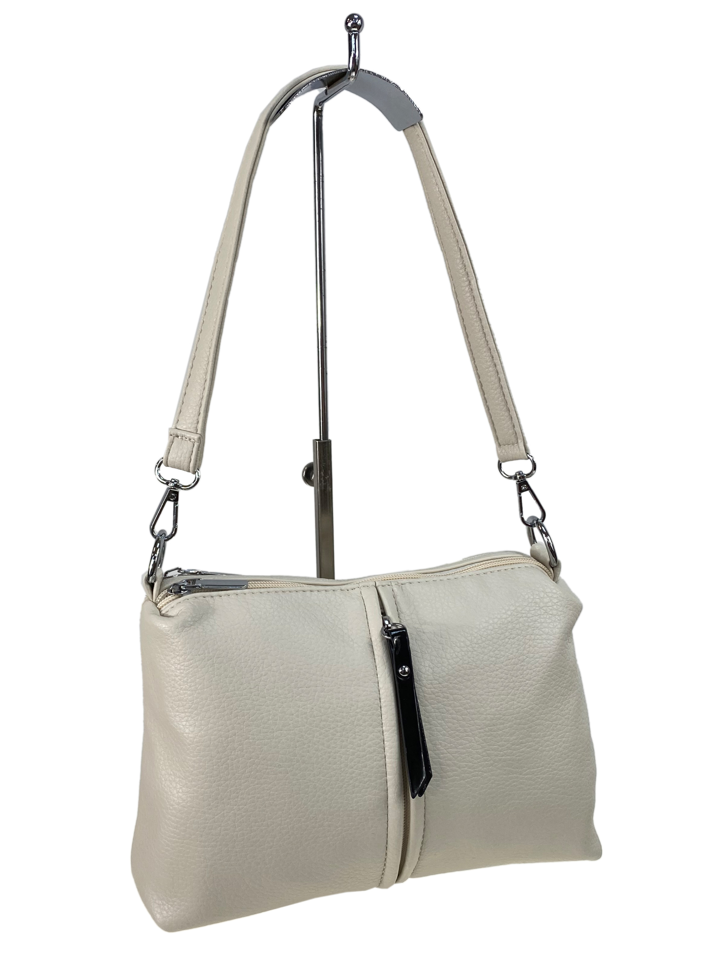 На фото 1 - Женская сумка из искусственной кожи цвет белый