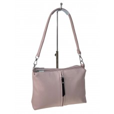 На фото 1 - Женская сумка из искусственной кожи цвет светло розовый