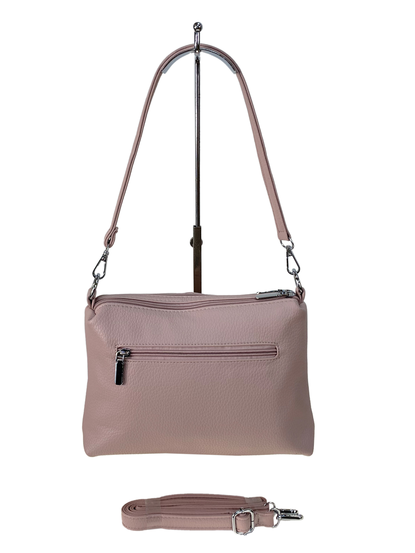 На фото 2 - Женская сумка из искусственной кожи цвет светло розовый