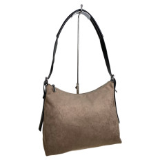 На фото 2 - Женская сумка из искусственной замши, цвет светло коричневый