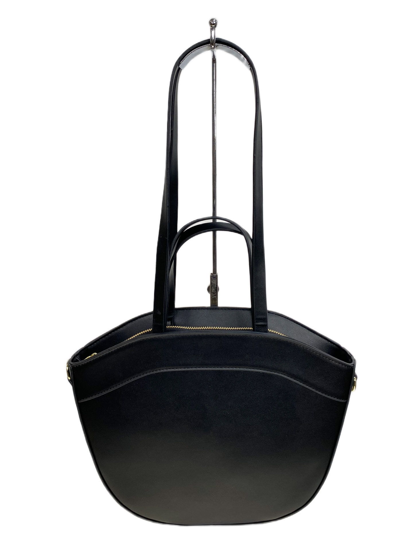 На фото 2 - Женская сумка из искусственной кожи, цвет черный