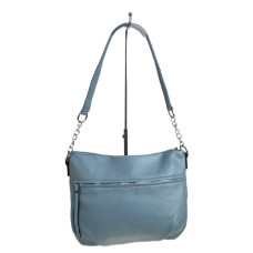 На фото 1 - Женская сумка из искусственной кожи, цвет голубой