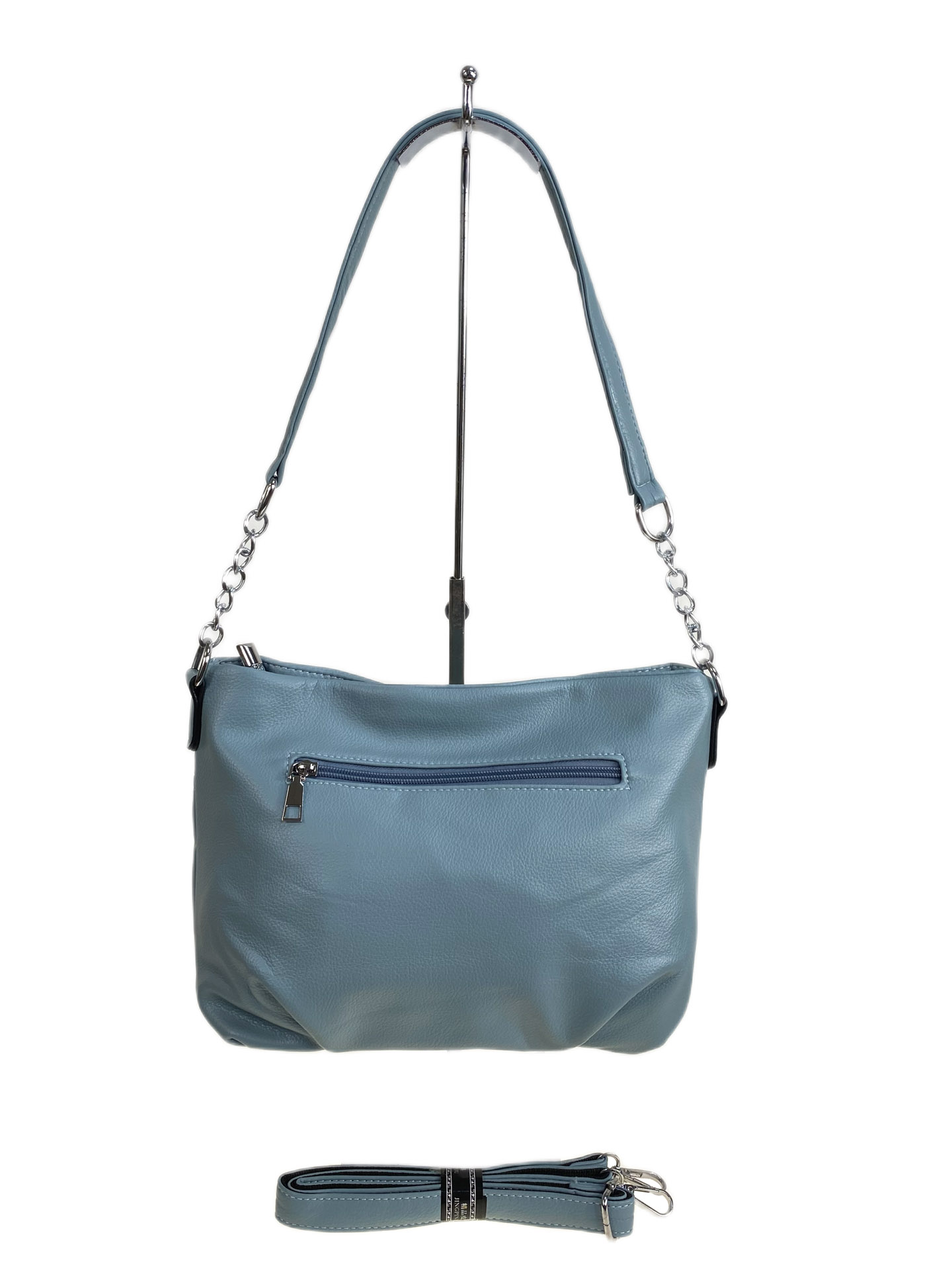 На фото 2 - Женская сумка из искусственной кожи, цвет голубой