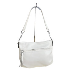 На фото 1 - Женская сумка из искусственной кожи, цвет белый