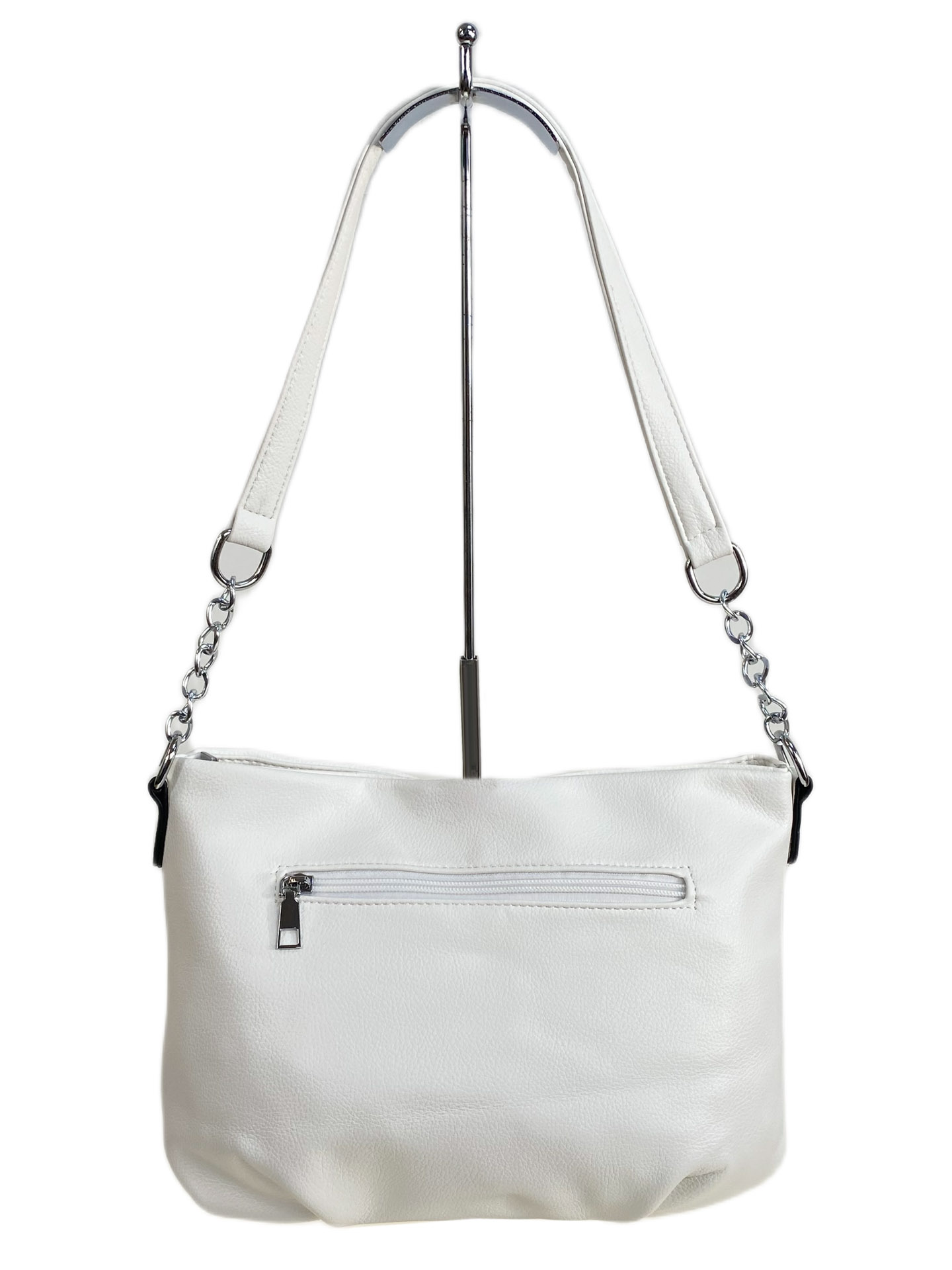 На фото 2 - Женская сумка из искусственной кожи, цвет белый