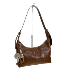 На фото 1 - Женская сумка из искусственной кожи, цвет коричневый На фото 1 - Женская сумка из искусственной кожи, цвет коричневый