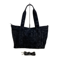 На фото 1 - Женская сумка из искусственной замши, цвет черный