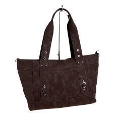 На фото 2 - Женская сумка из искусственной замши, цвет шоколад На фото 2 - Женская сумка из искусственной замши, цвет шоколад