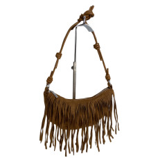 На фото 1 - Женская сумка из искусственной замши, цвет коричневый