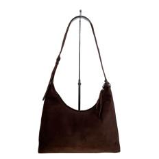 На фото 2 - Женская сумка из искусственной замши, цвет шоколад На фото 2 - Женская сумка из искусственной замши, цвет шоколад