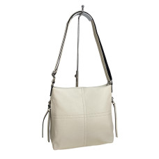 На фото 1 - Женская сумка из искусственной кожи, цвет молочный