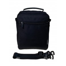 На фото 2 - Мужская сумка из текстиля, цвет черный