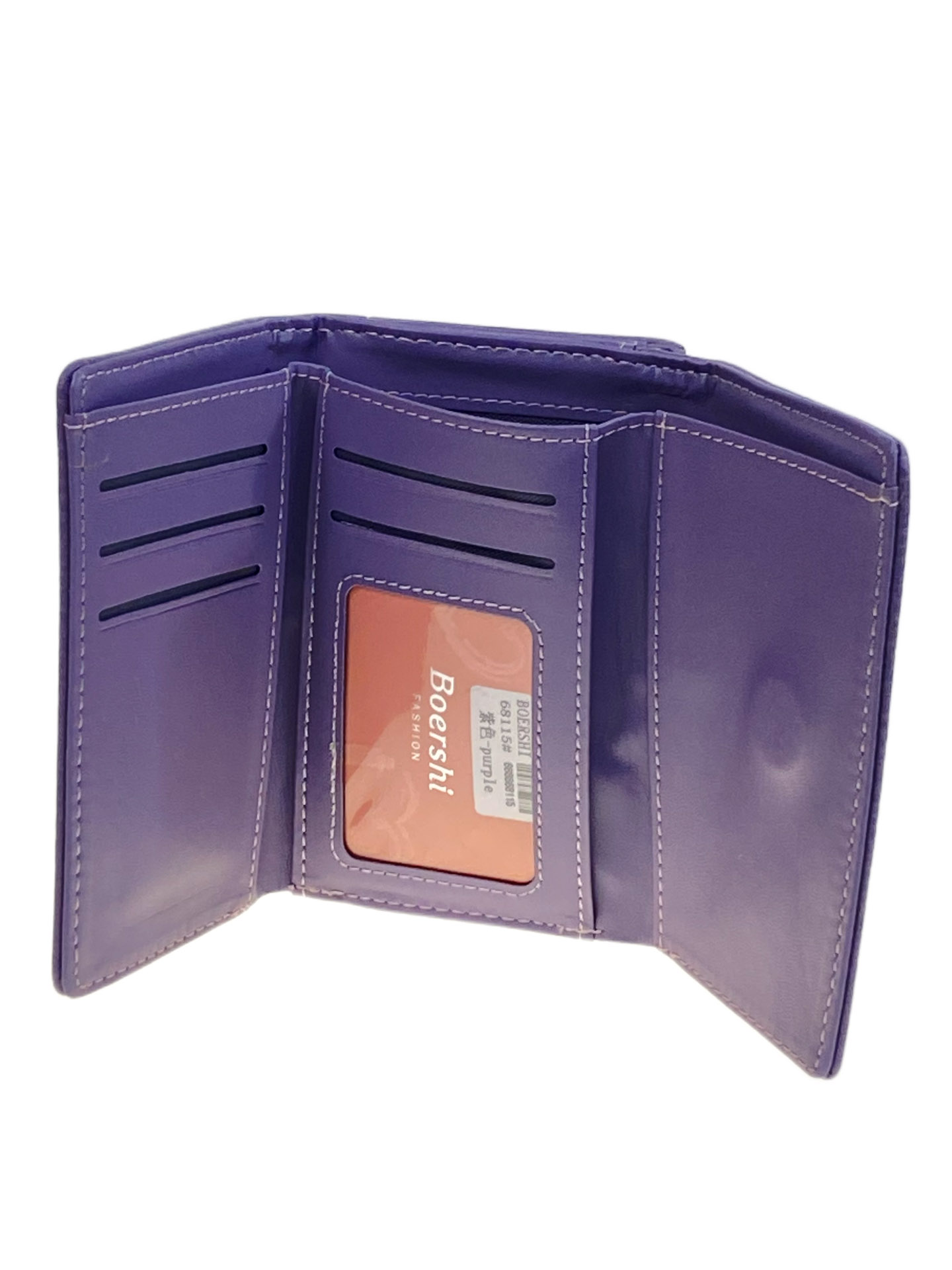 На фото 2 -  Женское портмоне из искусственной кожи, цвет фиолетовый