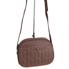 На фото 1 - Женская сумка из искусственной кожи, цвет пудра