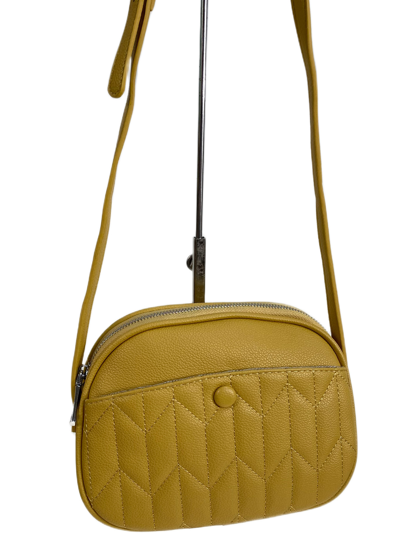 На фото 1 - Женская сумка из искусственной кожи, цвет жёлтый