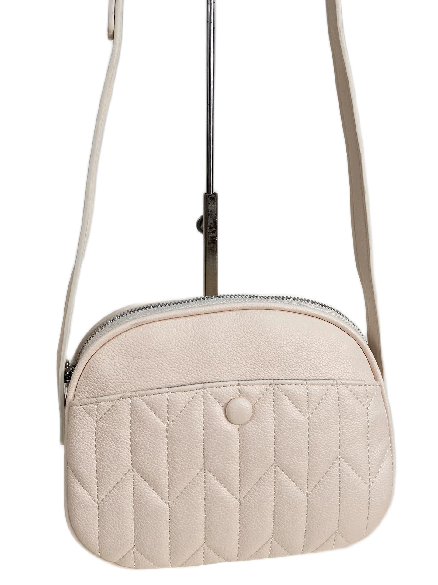 На фото 1 - Женская сумка из искусственной кожи, цвет молочный