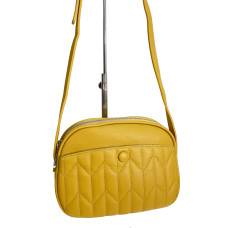 На фото 1 - Женская сумка из искусственной кожи, цвет желтый