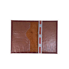 На фото 2 - Обложка на паспорта из натуральной кожи, цвет бордово-коричневый