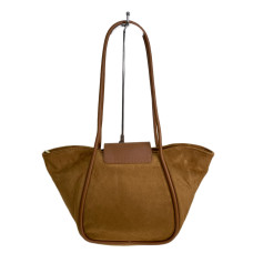 На фото 1 - Женская сумка из искусственной замши, цвет рыже-коричневый На фото 1 - Женская сумка из искусственной замши, цвет рыже-коричневый