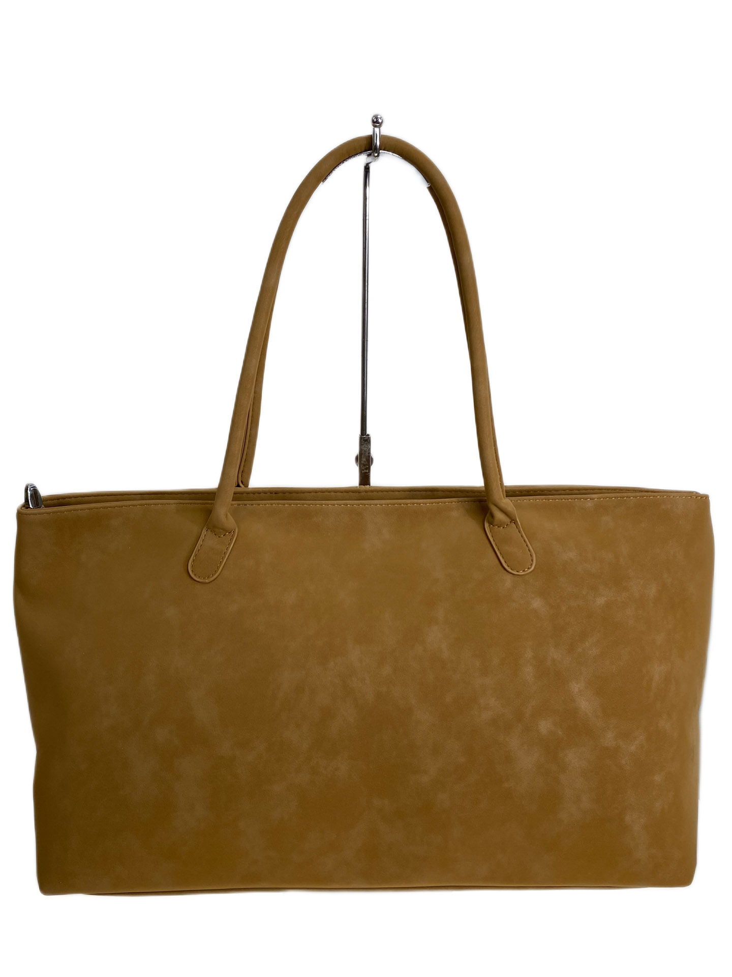 На фото 1 - Женская сумка из искусственной кожи, цвет рыже-коричневый