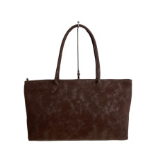 На фото 1 - Женская сумка из искусственной кожи, цвет шоколад