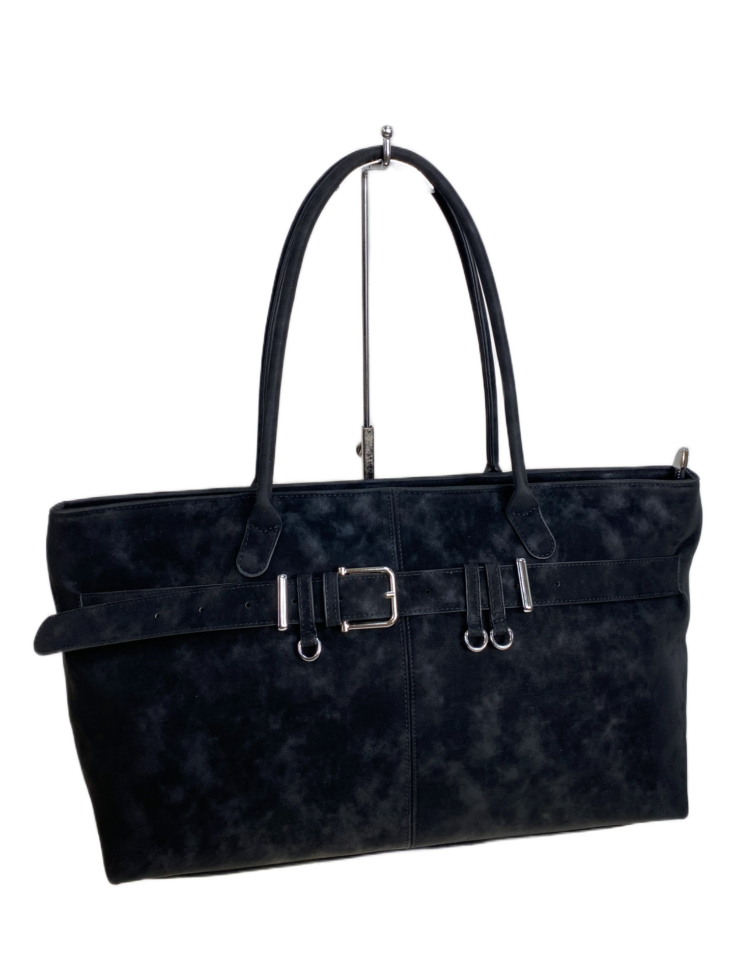 На фото 2 - Женская сумка из искусственной кожи, цвет черный