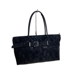 На фото 2 - Женская сумка из искусственной кожи, цвет черный