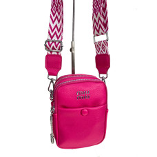 На фото 1 - Женская сумка из искусственной кожи, цвет фуксия