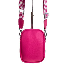 На фото 2 - Женская сумка из искусственной кожи, цвет фуксия