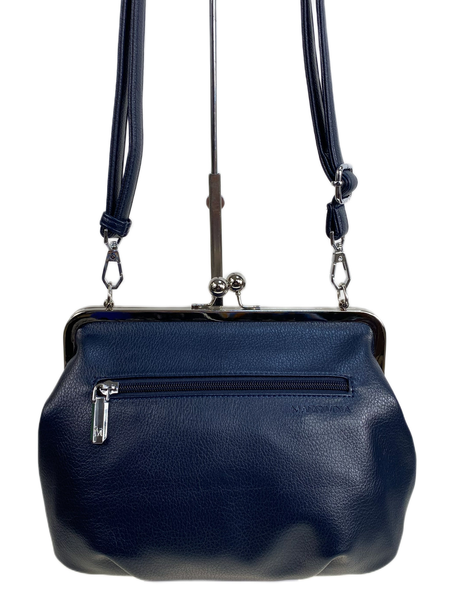 На фото 2 - Женская сумка из искусственной кожи и замши, цвет синий