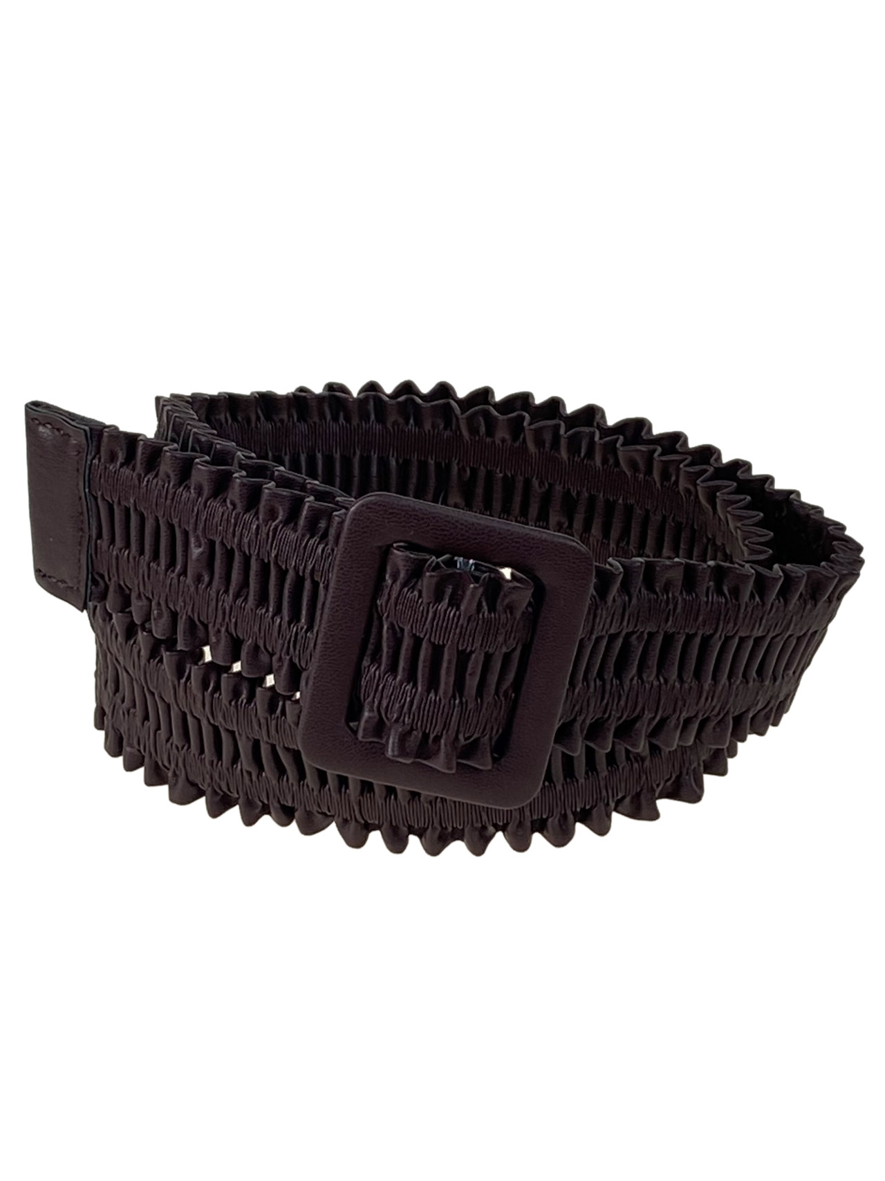 На фото 1 - Ремень женский  текстиль, цвет шоколад