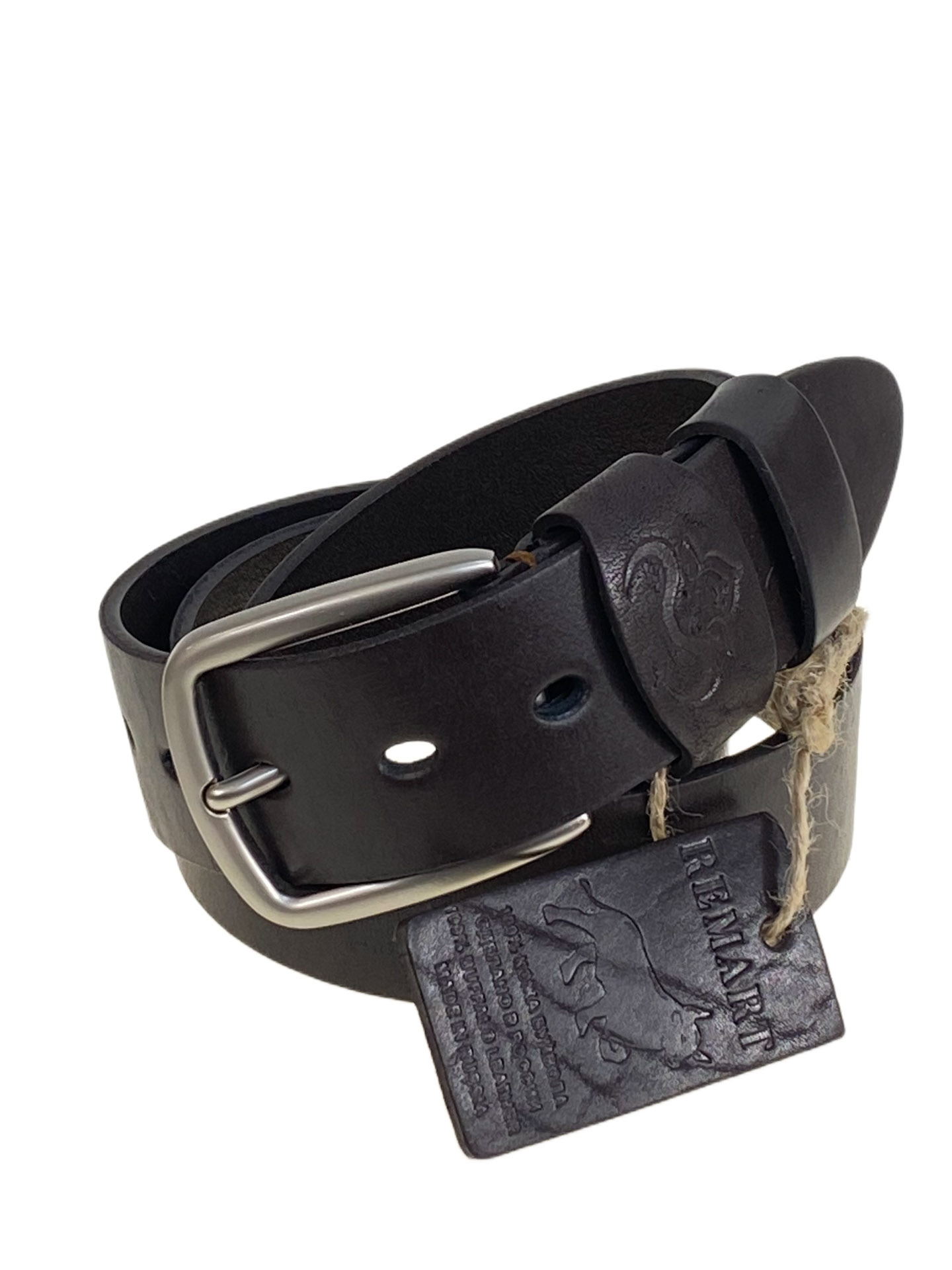 На фото 1 - Ремень мужской из натуральной кожи, цвет шоколад