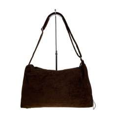 На фото 2 - Женская сумка из искусственной замши, цвет шоколад На фото 2 - Женская сумка из искусственной замши, цвет шоколад