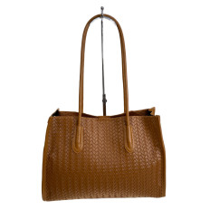 На фото 2 - Женская сумка из искусственной кожи, цвет коричнево-рыжий