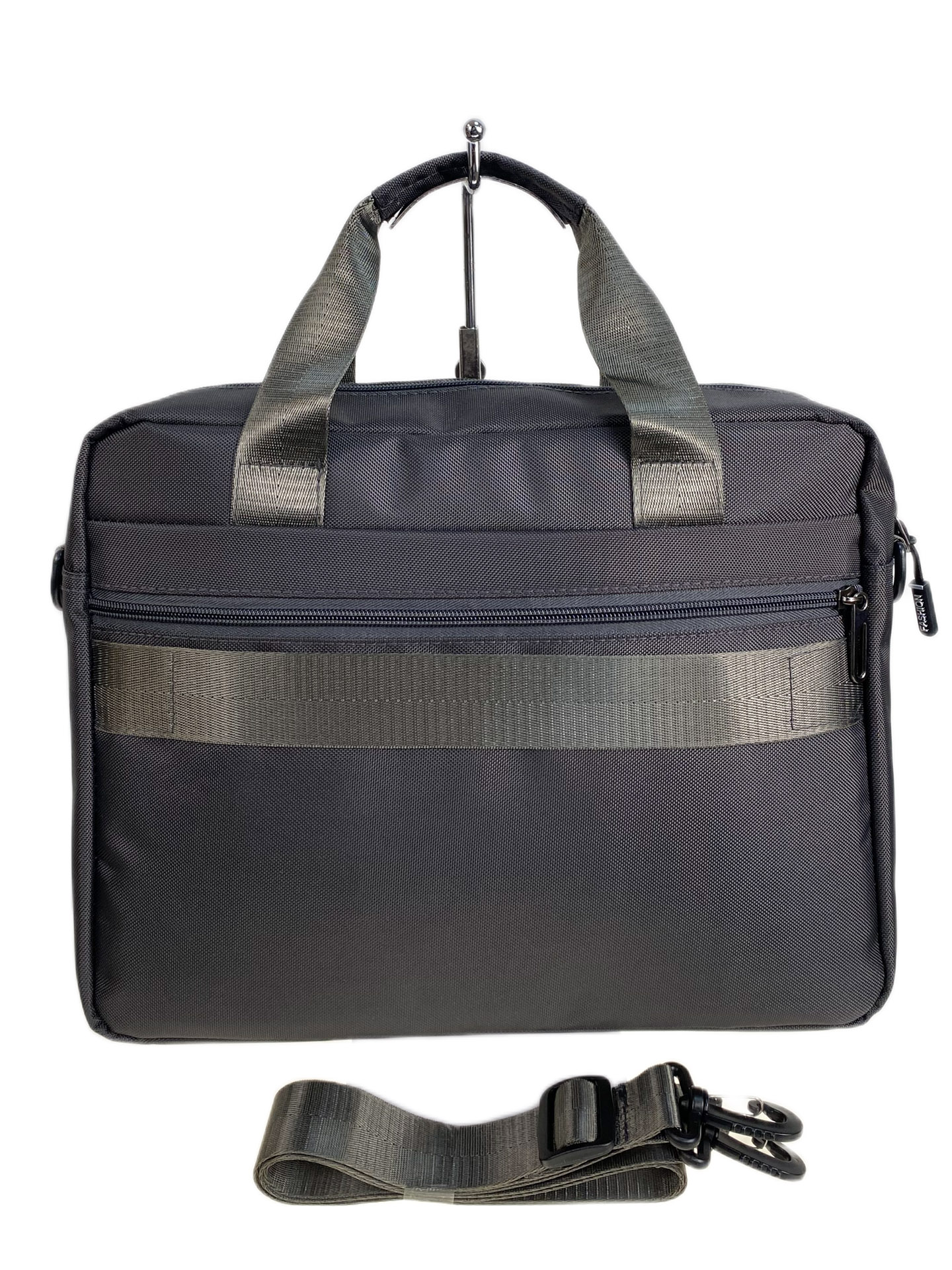 На фото 2 - Сумка мужская  текстильная, цвет  серый