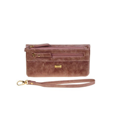 На фото 1 -  Женское портмоне из искусственной кожи, цвет розовый