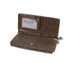 На фото 2 -  Женское портмоне из искусственной кожи, цвет хаки