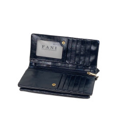 На фото 2 -  Женское портмоне из искусственной кожи, цвет черный