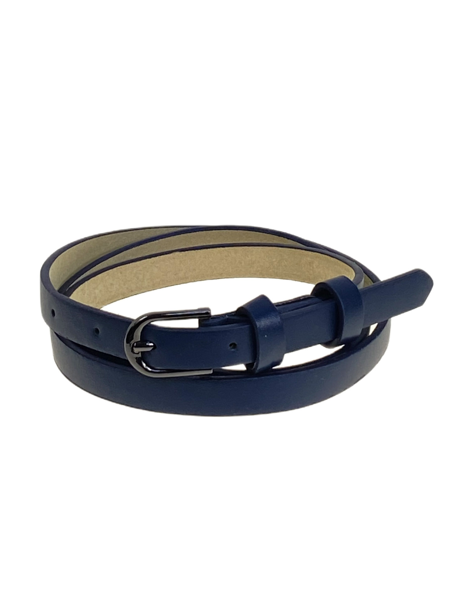 На фото 1 -  Ремень женский из искусственной кожи, цвет  тёмно синий