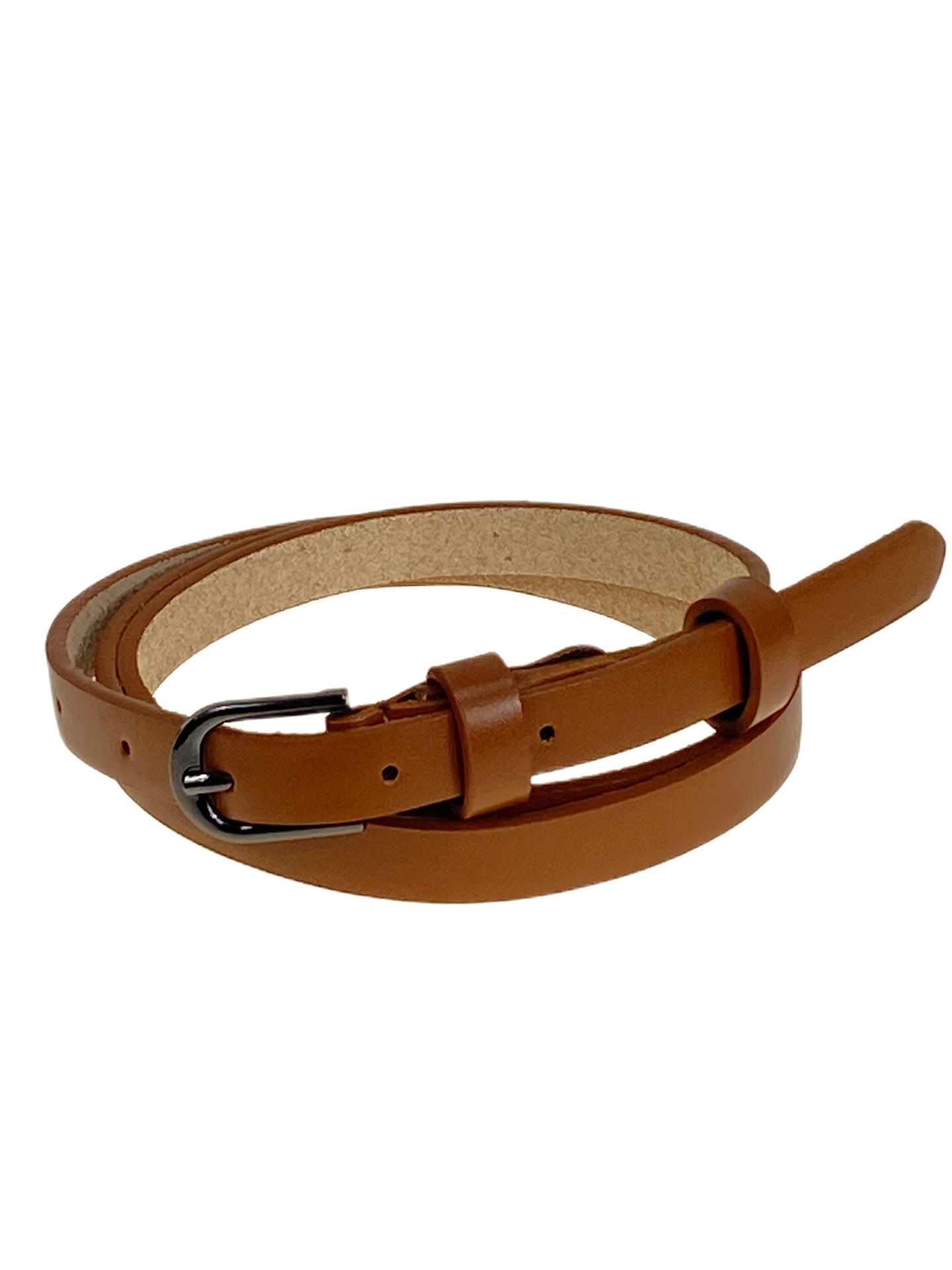 На фото 1 -  Ремень женский из искусственной кожи, цвет  коричнево-рыжий