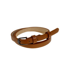 На фото 1 -  Ремень женский из искусственной кожи, цвет  коричнево-рыжий