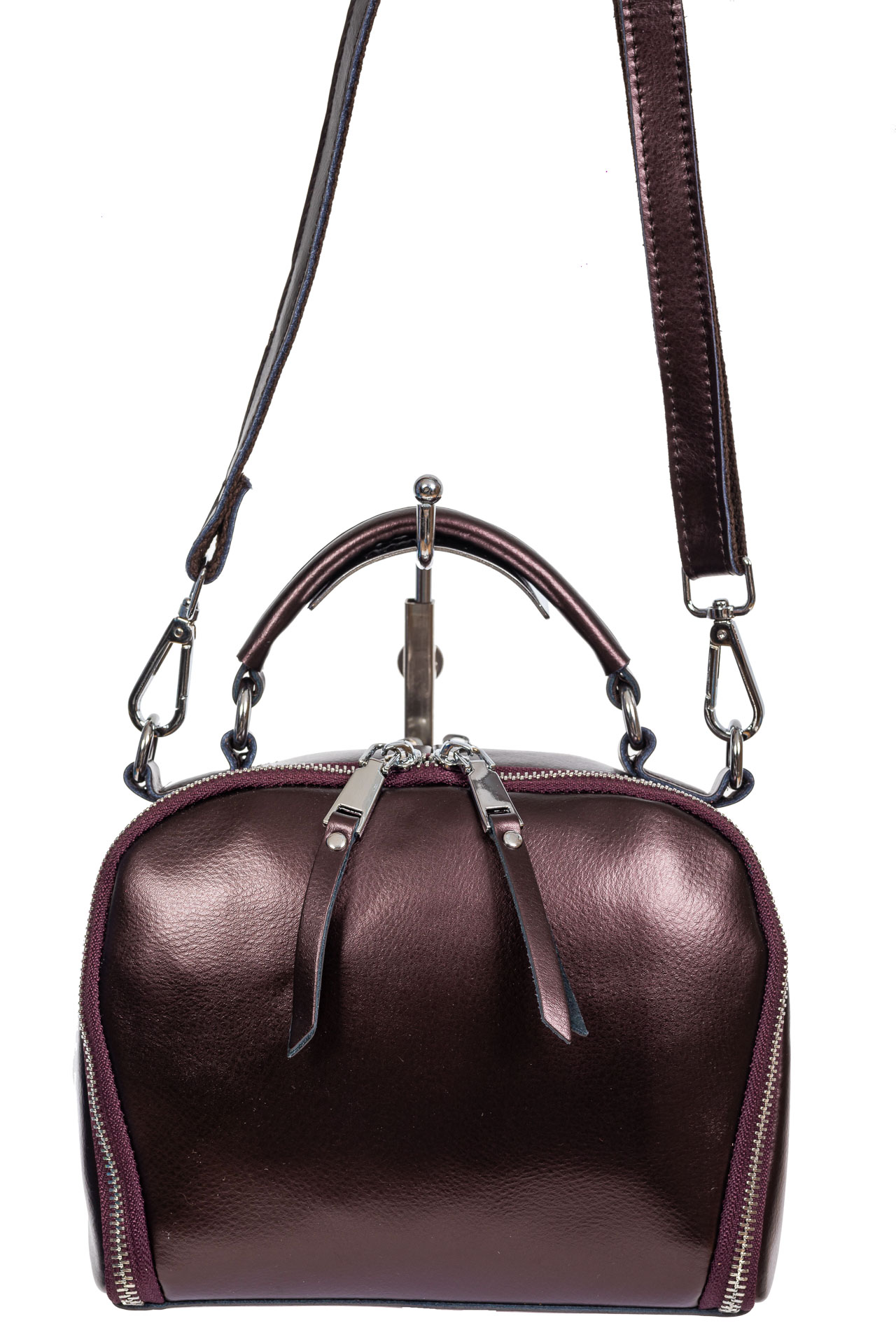 На фото 2 - Женская cross-body из натуральной кожи, цвет бронзовый На фото 2 - Женская cross-body из натуральной кожи, цвет бронзовый
