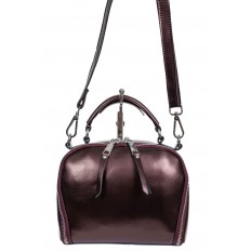 На фото 2 - Женская cross-body из натуральной кожи, цвет бронзовый На фото 2 - Женская cross-body из натуральной кожи, цвет бронзовый